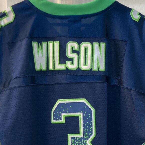 Russell Wilson Super Bowl 48 NFL Nike Onfield Football Jersey Size 40 M/L - Picture 6 of 7